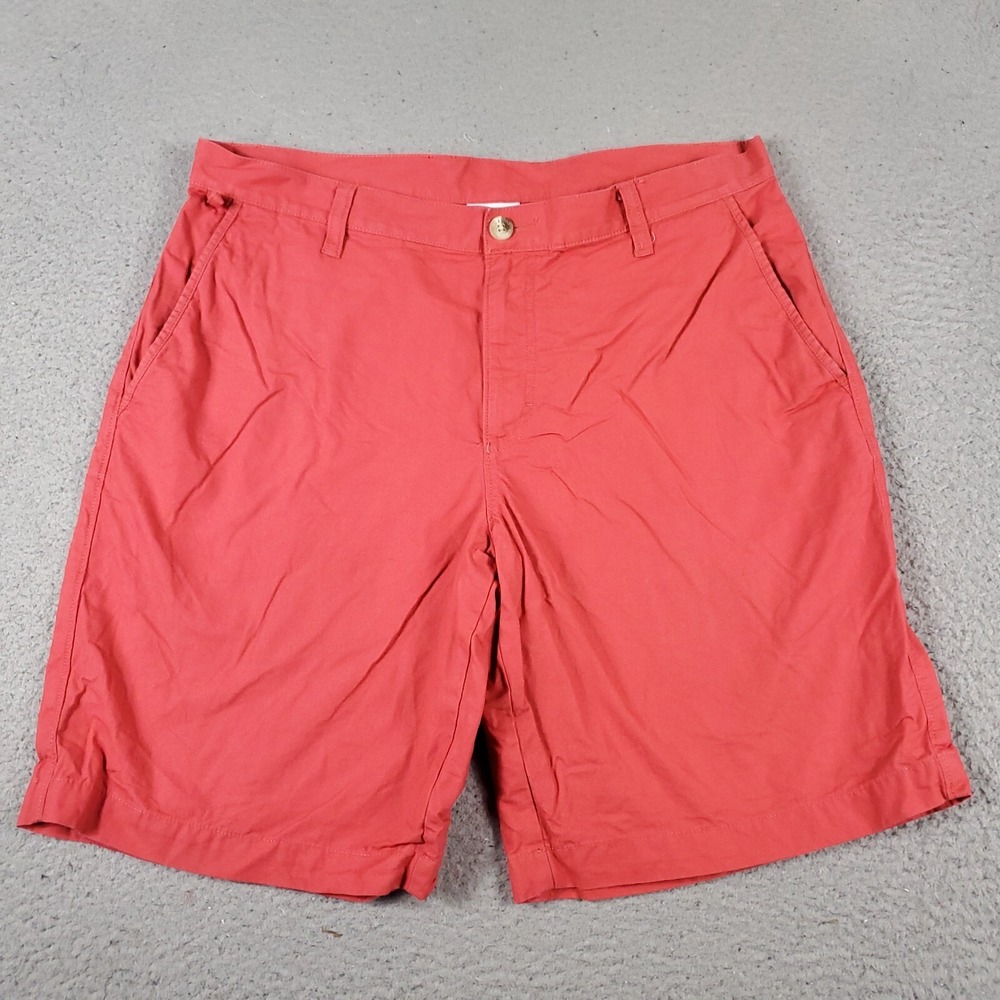 Columbia PFG Shorts Mens 34 Red Casual Flat Front Chino Outdoor Stretch